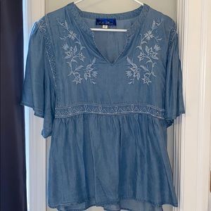 Blue denim top
